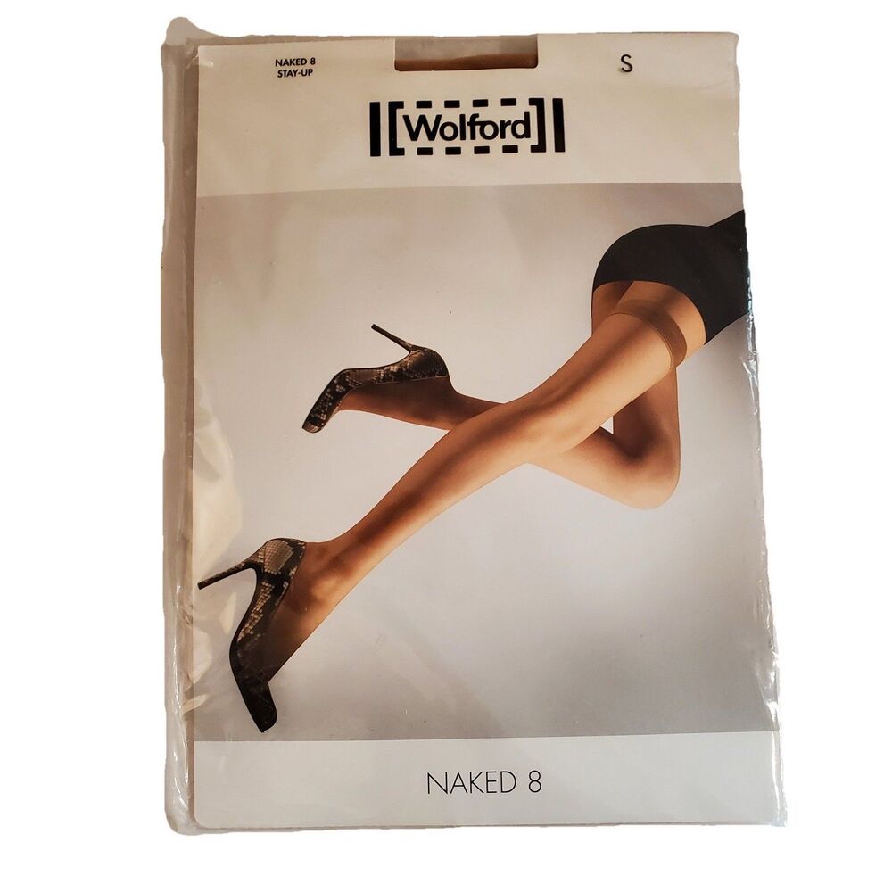 Wolford Naked 8 Stay Up Stockings Size Small Style 20530 New Sheer
